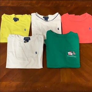 Bundle of 5 boys shirts sizes 5&6